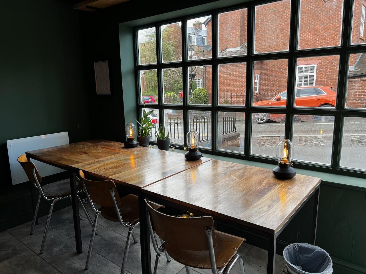 Desks and seating inside the Tarporley studio